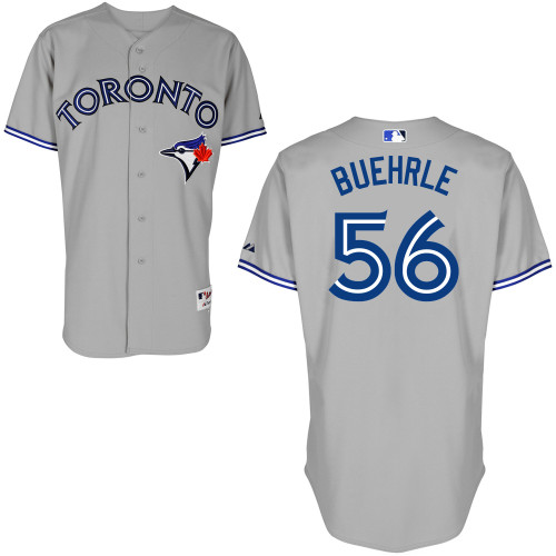 Mark Buehrle #56 MLB Jersey-Toronto Blue Jays Men's Authentic Road Gray Cool Base Baseball Jersey